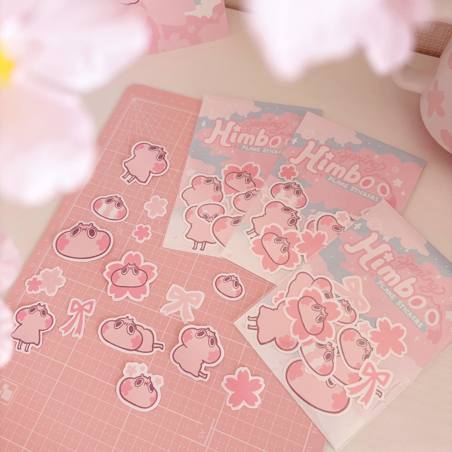 Spring Himboo Flake Sticker Set